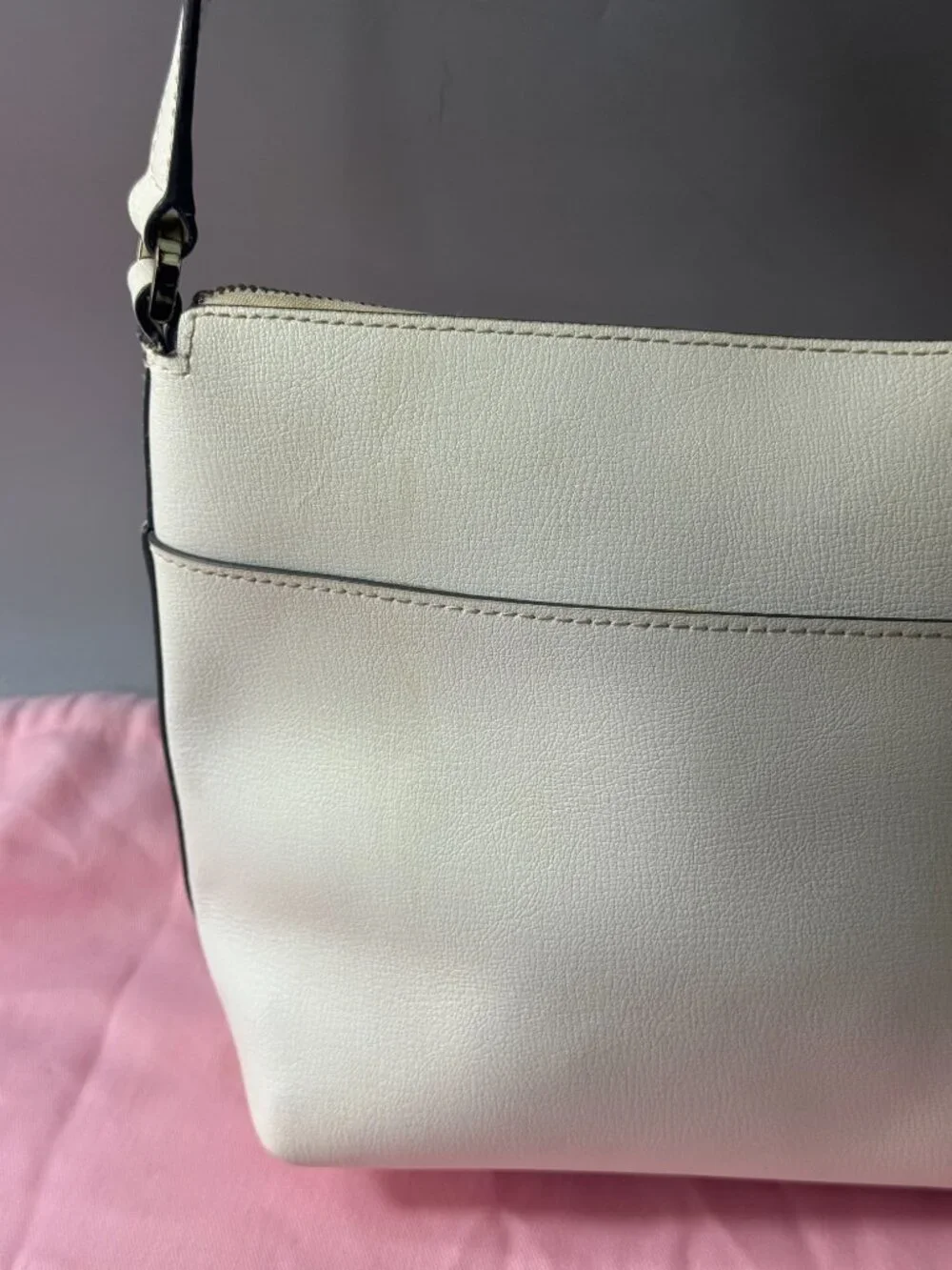 Kate Spade New York White Leather Patrice Shoulder Bag